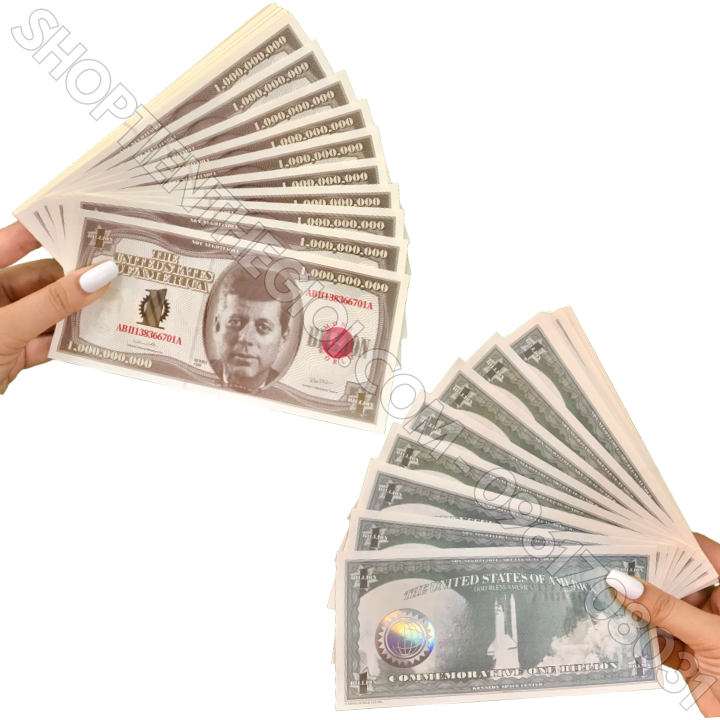 Tiền Lưu Niệm 1 Tỷ USD Hình Tổng Thống Kennedy Dạ Quang - SP005970
